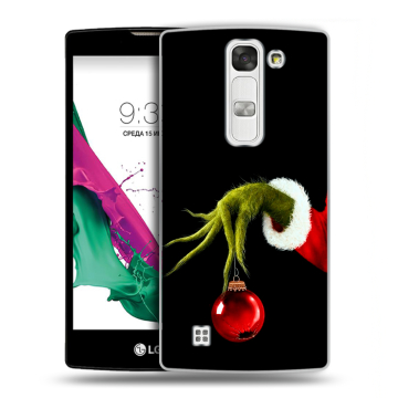 Силиконовый чехол на LG G4c с принтом Новый год Гринч