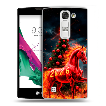 Силиконовый чехол на LG G4c с принтом Новый год