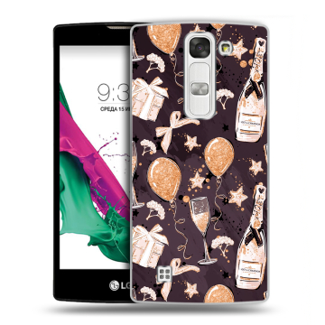 Силиконовый чехол на LG G4c с принтом Новый год
