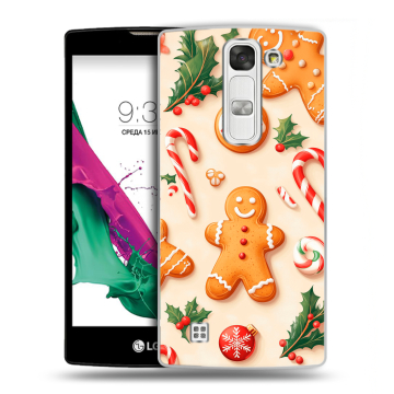 Силиконовый чехол на LG G4c с принтом Новый год