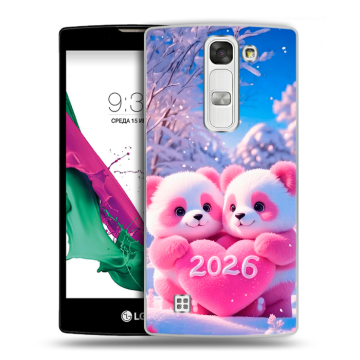 Силиконовый чехол на LG G4c с принтом Новый год