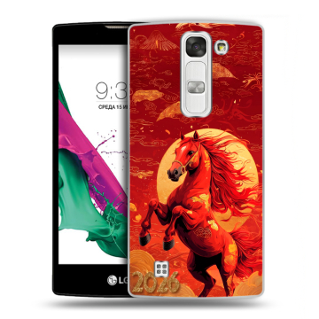 Силиконовый чехол на LG G4c с принтом Новый год