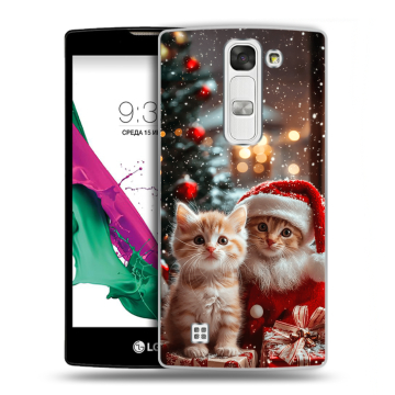 Силиконовый чехол на LG G4c с принтом Новый год