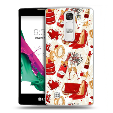 Силиконовый чехол на LG G4c с принтом Новый год