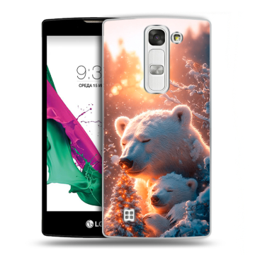 Силиконовый чехол на LG G4c с принтом Новый год Силиконовый чехол на LG G4c с принтом Новый год