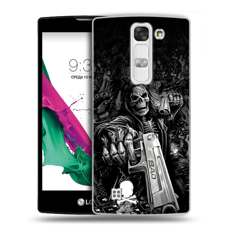 Силиконовый чехол на LG G4c с принтом Скелет Силиконовый чехол на LG G4c с принтом Скелет
