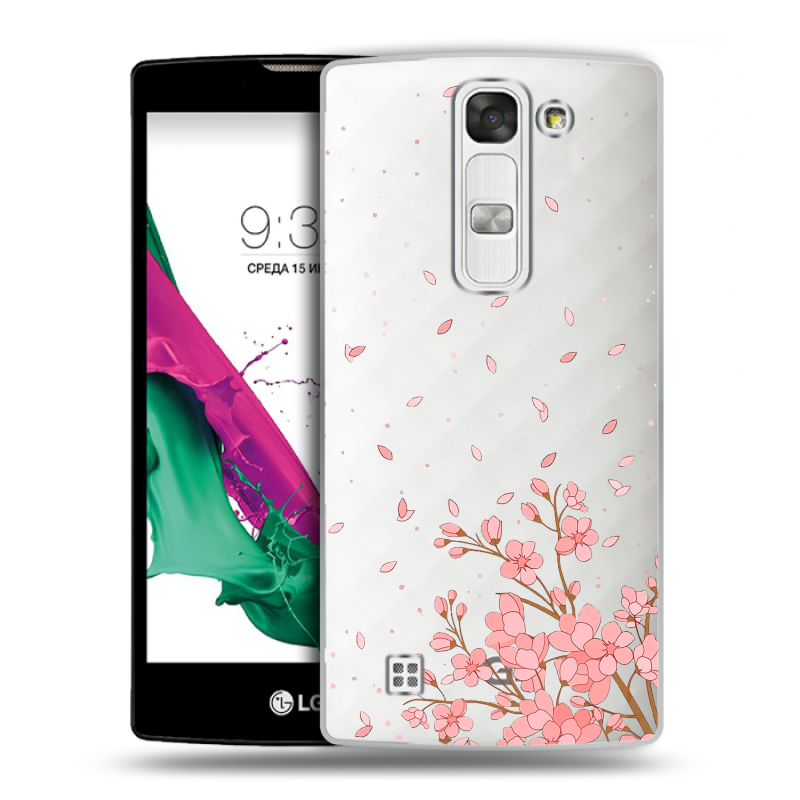 Силиконовый чехол на LG G4c с принтом Ветка сакуры Силиконовый чехол на LG G4c с принтом Ветка сакуры