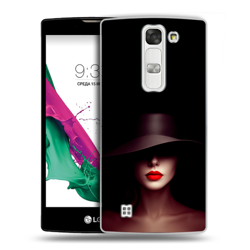 Силиконовый чехол на LG G4c с принтом Девушка в шляпе Силиконовый чехол на LG G4c с принтом Девушка в шляпе
