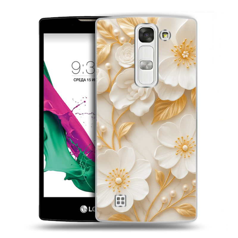 Силиконовый чехол на LG G4c с принтом Цветы Силиконовый чехол на LG G4c с принтом Цветы