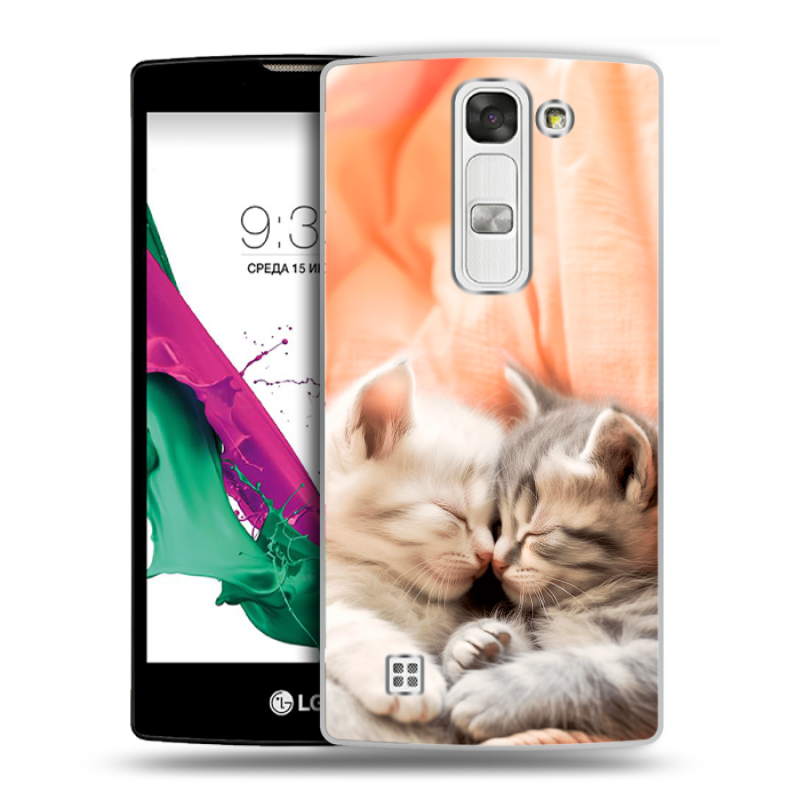 Силиконовый чехол на LG G4c с принтом Котята Силиконовый чехол на LG G4c с принтом Котята