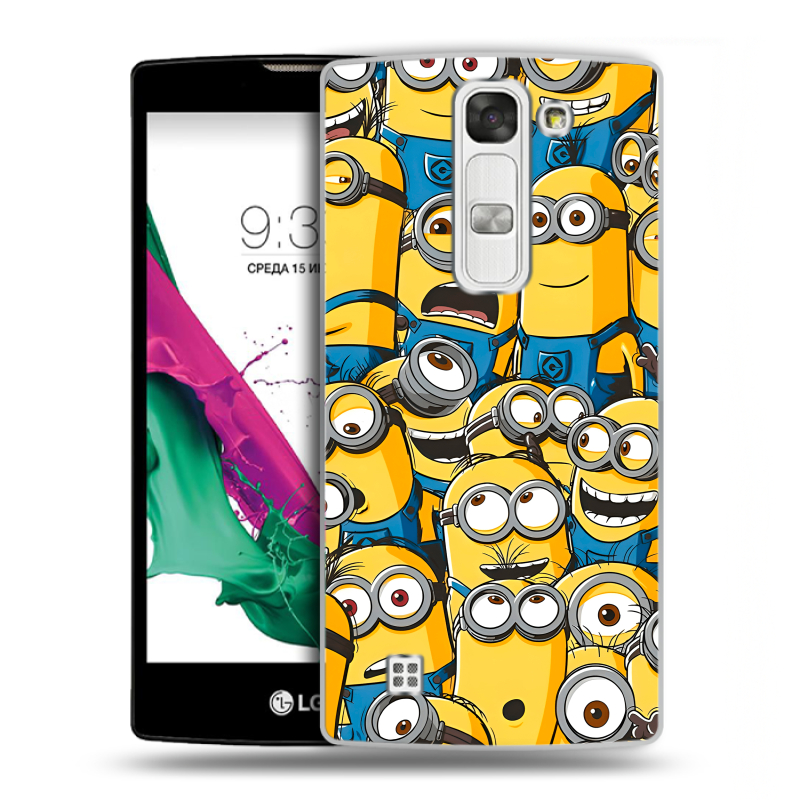 Силиконовый чехол на LG G4c с принтом Миньоны Силиконовый чехол на LG G4c с принтом Миньоны