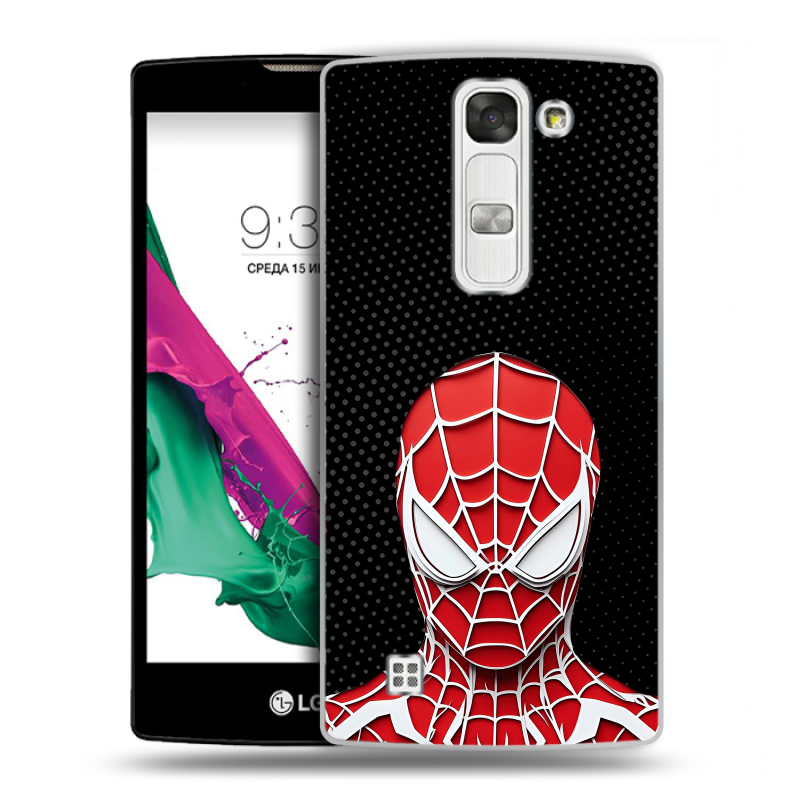 Силиконовый чехол на LG G4c с принтом человек паук spiderman Силиконовый чехол на LG G4c с принтом человек паук spiderman