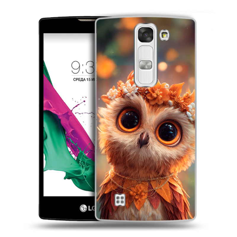Силиконовый чехол на LG G4c с принтом Милая сова Силиконовый чехол на LG G4c с принтом Милая сова