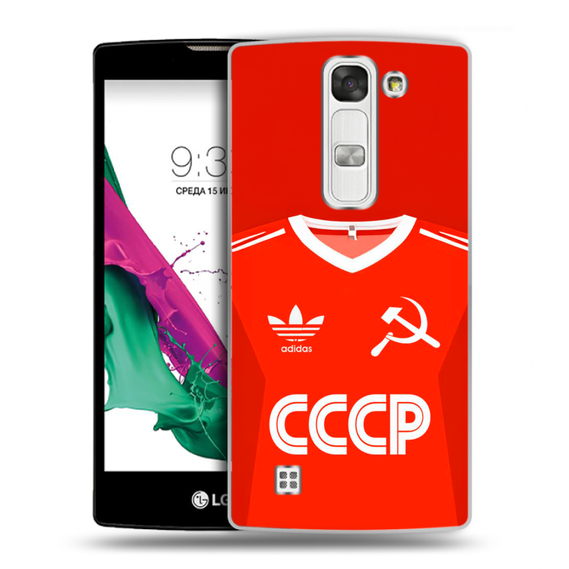 Силиконовый чехол на LG G4c с принтом Флаг Герб СССР Силиконовый чехол на LG G4c с принтом Флаг Герб СССР