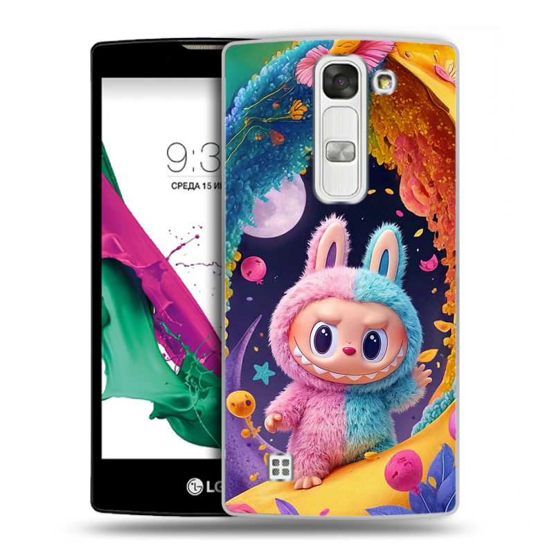Силиконовый чехол на LG G4c с принтом Labubu Лабубу Силиконовый чехол на LG G4c с принтом Labubu Лабубу