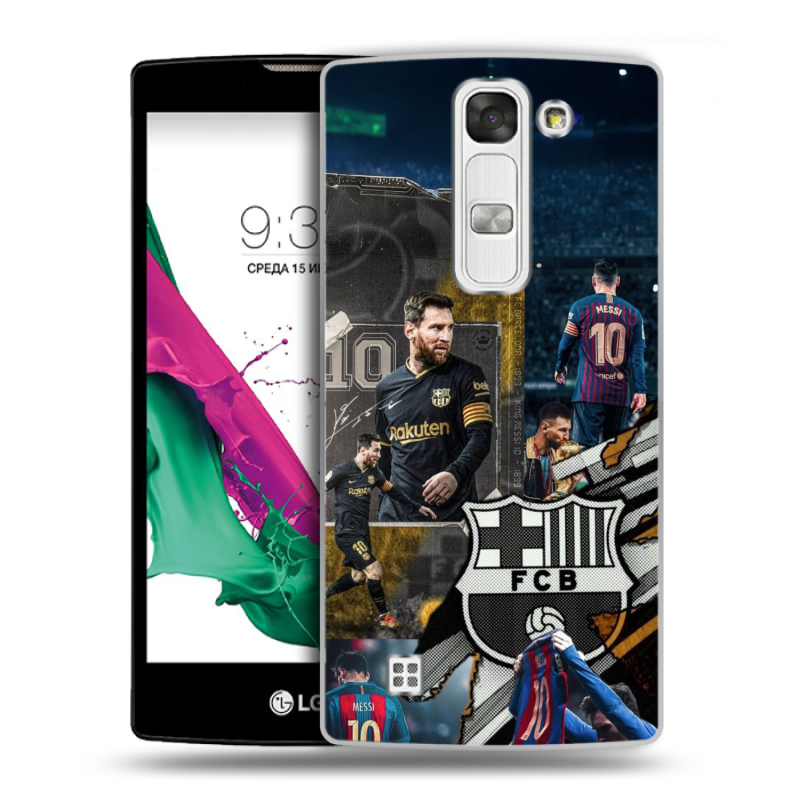 Силиконовый чехол на LG G4c с принтом Messi Barcelona Силиконовый чехол на LG G4c с принтом Messi Barcelona