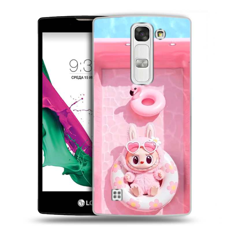 Силиконовый чехол на LG G4c с принтом Labubu Лабубу Силиконовый чехол на LG G4c с принтом Labubu Лабубу