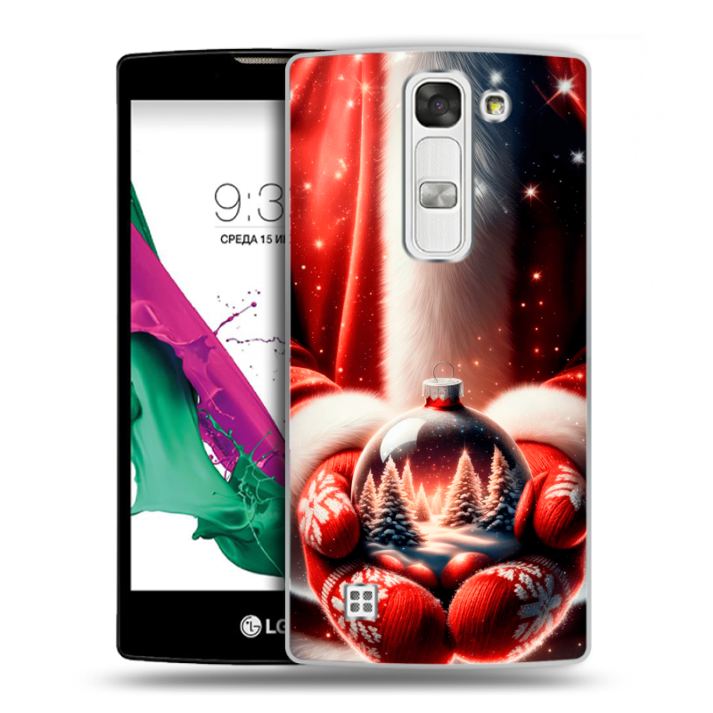Силиконовый чехол на LG G4c с принтом Новый год Силиконовый чехол на LG G4c с принтом Новый год