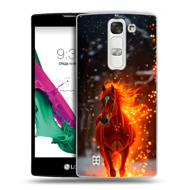 Силиконовый чехол на LG G4c с принтом Новый год Силиконовый чехол на LG G4c с принтом Новый год