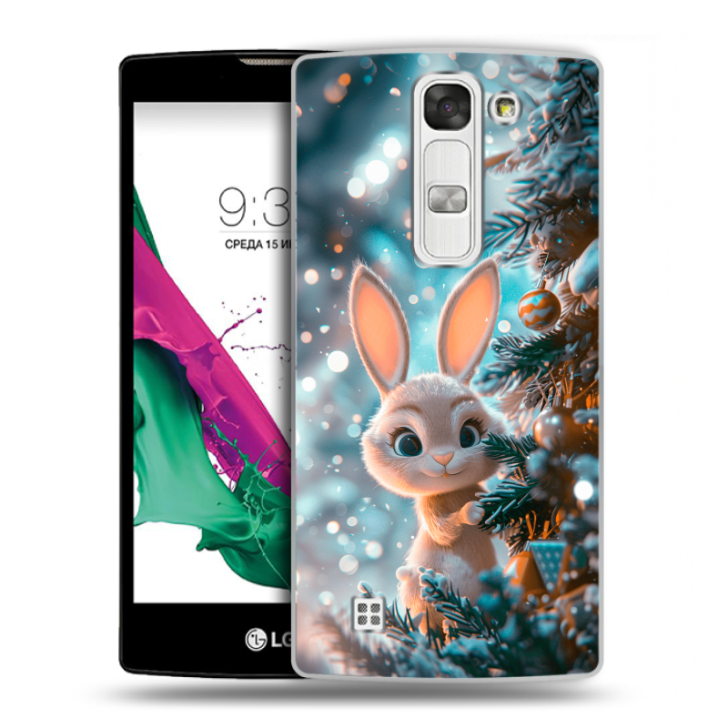 Силиконовый чехол на LG G4c с принтом Новый год Силиконовый чехол на LG G4c с принтом Новый год