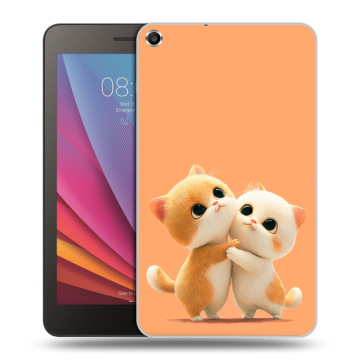 Силиконовый чехол на Huawei MediaPad T1 7.0 с принтом Милые котики