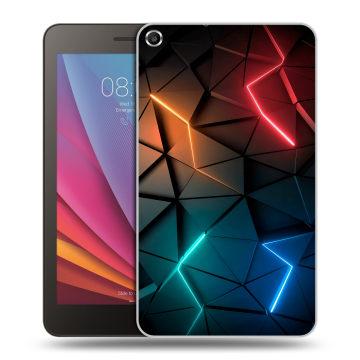 Силиконовый чехол на планшета Huawei MediaPad T1 7.0 с принтом Абстракция неон Силиконовый чехол на планшета Huawei MediaPad T1 7.0 с принтом Абстракция неон