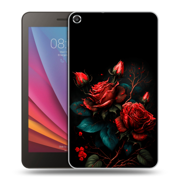 Силиконовый чехол на Huawei MediaPad T1 7.0 с принтом Розы красные