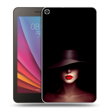 Силиконовый чехол на Huawei MediaPad T1 7.0 с принтом Девушка в шляпе