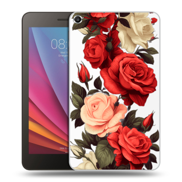 Силиконовый чехол на Huawei MediaPad T1 7.0 с принтом Розы