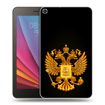 Силиконовый чехол на Huawei MediaPad T1 7.0 с принтом Герб России желтый
