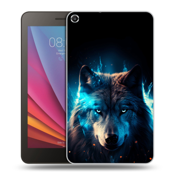 Силиконовый чехол на Huawei MediaPad T1 7.0 с принтом Волк ночной Силиконовый чехол на Huawei MediaPad T1 7.0 с принтом Волк ночной