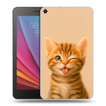 Силиконовый чехол на Huawei MediaPad T1 7.0 с принтом котенок
