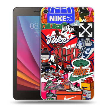 Силиконовый чехол на Huawei MediaPad T1 7.0 с принтом Найк Nike яркий