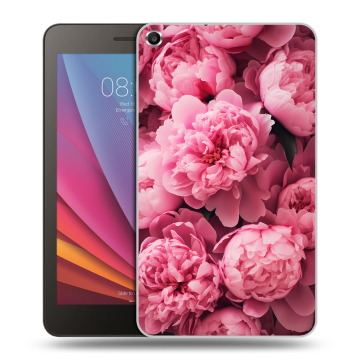 Силиконовый чехол на Huawei MediaPad T1 7.0 с принтом цветы пионы
