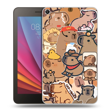 Силиконовый чехол на Huawei MediaPad T1 7.0 с принтом капибара