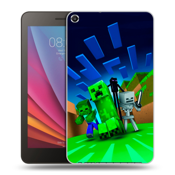 Силиконовый чехол на Huawei MediaPad T1 7.0 с принтом Майнкрафт