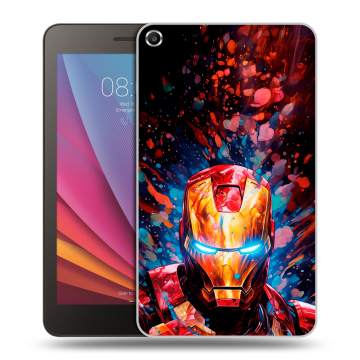 Силиконовый чехол на Huawei MediaPad T1 7.0 с принтом Железный человек Ironman