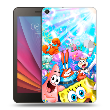 Силиконовый чехол на Huawei MediaPad T1 7.0 с принтом спанчбоб спанч боб