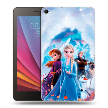 Силиконовый чехол на Huawei MediaPad T1 7.0 с принтом Холодное сердце Frozen