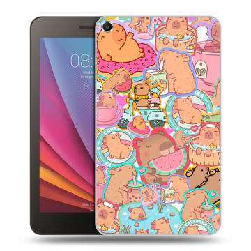 Силиконовый чехол на Huawei MediaPad T1 7.0 с принтом капибары