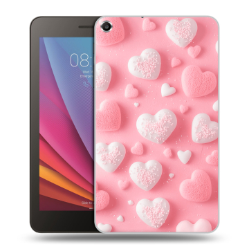 Силиконовый чехол на Huawei MediaPad T1 7.0 с принтом Сердечки