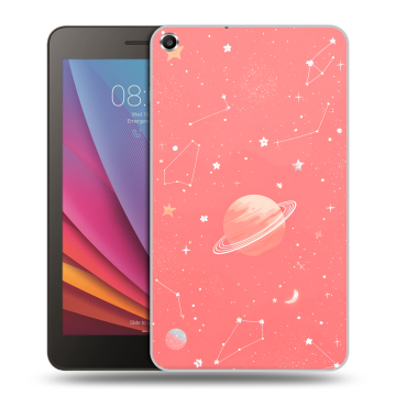 Силиконовый чехол на Huawei MediaPad T1 7.0 с принтом Розовый космос Силиконовый чехол на Huawei MediaPad T1 7.0 с принтом Розовый космос