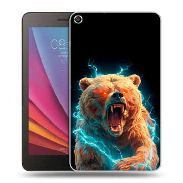 Силиконовый чехол на Huawei MediaPad T1 7.0 с принтом Медведь Силиконовый чехол на Huawei MediaPad T1 7.0 с принтом Медведь