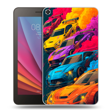 Силиконовый чехол на Huawei MediaPad T1 7.0 с принтом Тачки Силиконовый чехол на Huawei MediaPad T1 7.0 с принтом Тачки