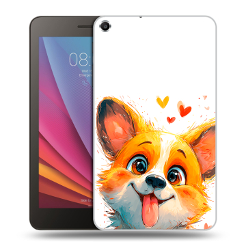 Силиконовый чехол на Huawei MediaPad T1 7.0 с принтом корги