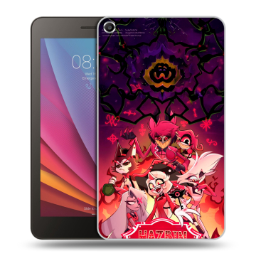 Силиконовый чехол на Huawei MediaPad T1 7.0 с принтом Hazbin Hotel Отель Хазбин