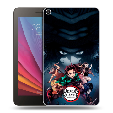 Силиконовый чехол на Huawei MediaPad T1 7.0 с принтом Demon Slayer Клинок рассекающий демонов