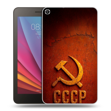 Силиконовый чехол на Huawei MediaPad T1 7.0 с принтом Флаг Герб СССР