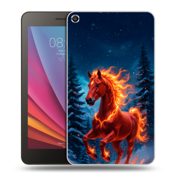 Силиконовый чехол на Huawei MediaPad T1 7.0 с принтом Новый год коня Силиконовый чехол на Huawei MediaPad T1 7.0 с принтом Новый год коня