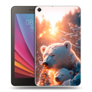 Силиконовый чехол на Huawei MediaPad T1 7.0 с принтом Новый год Силиконовый чехол на Huawei MediaPad T1 7.0 с принтом Новый год